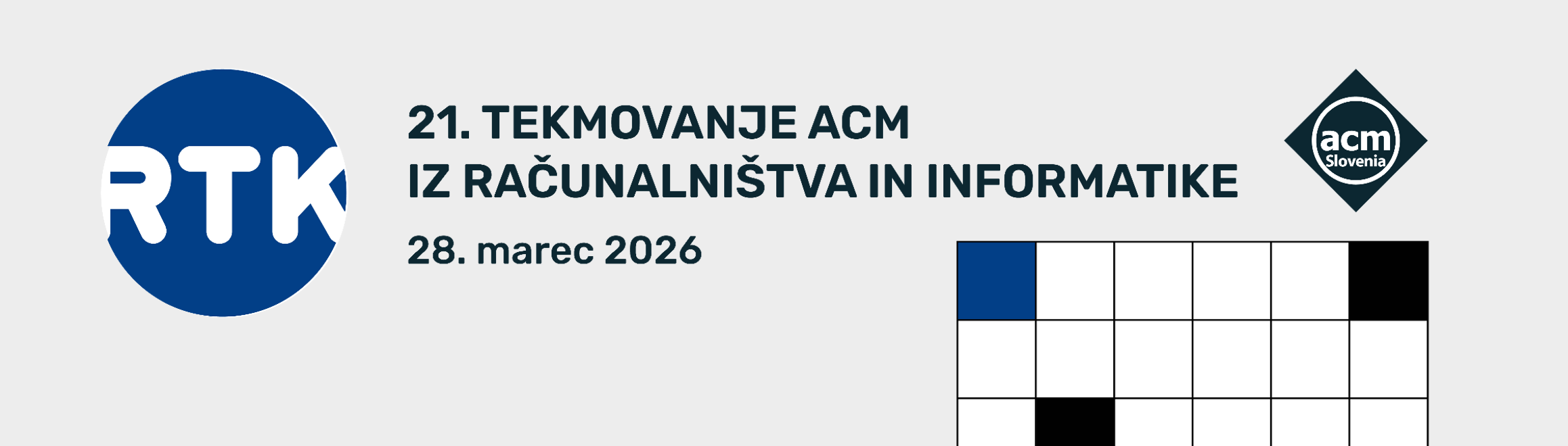 RTK 2026 - Tekmovanje ACM v znanju računalništva in informatike
